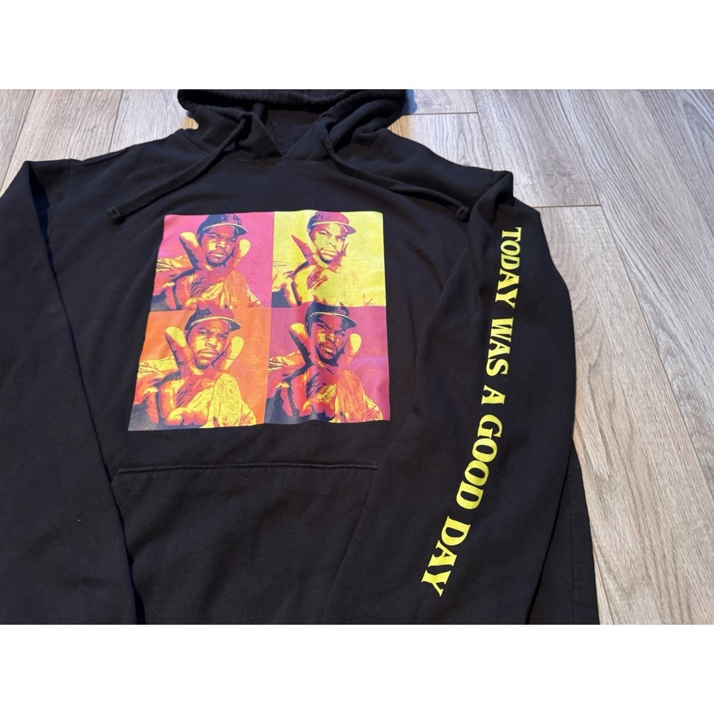 Ice Cube Today Was A Good Day‎ Pop Art Graphic Hoodie Black Mens Large